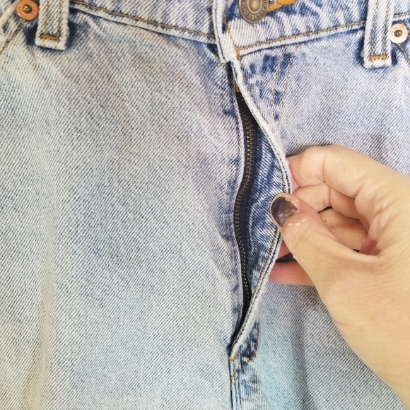 Vtg Levis 560 orange tab cut off jean shorts usa - Picture 10 of 11